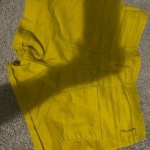 Teens yellow pair of High waisted shorts